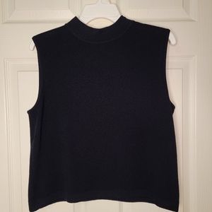 St. John Basic Knit black sleeveless tank top medium